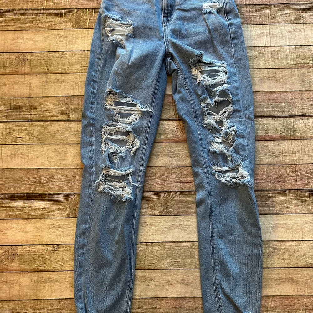 Distressed Blue Jeans for Women